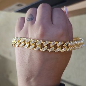 Dog chain diamond Cuban collar